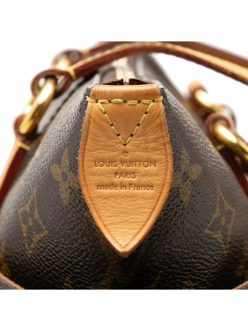 Louis Vuitton Monogram Totally PM Tote Shoulder Bag Brown Leather
